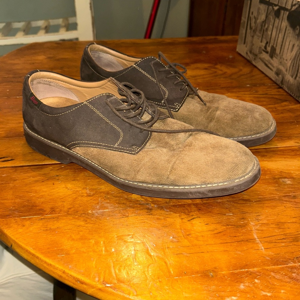 Bass Men's Tan Corduroy Oxford dress shoe